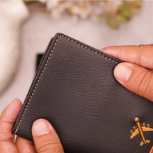 Load image into Gallery viewer, Elegant Personalized Passport Case with Name on leather strip with hand embossed