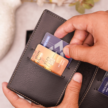 Load image into Gallery viewer, Elegant Personalized Passport Case with Name on leather strip with hand embossed