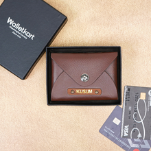 Load image into Gallery viewer, Personalized Leather travel Card Holder | Perfect for Him & Her