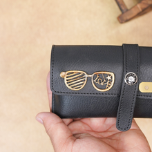 Load image into Gallery viewer, Personalized Leather Name Eyewear Case For Men/Women with Charm