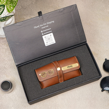 Load image into Gallery viewer, Personalised Leather Name Eyewear Case for Men/Women with Name & Charm