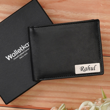 Load image into Gallery viewer, Personalised Genuine Leather Bifold RFID Wallet for Men with 12 Card Slots, ID & Coin Pocket ( STYLE ID #21)