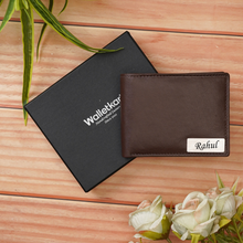 Load image into Gallery viewer, Premium Quality Genuine Leather Name | Name Printed Leather Wallet Gift STYLE ID #21)