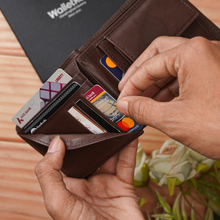 Load image into Gallery viewer, Premium Quality Genuine Leather Name | Name Printed Leather Wallet Gift STYLE ID #21)