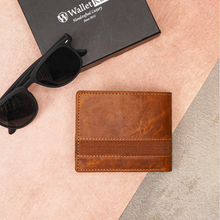 Load image into Gallery viewer, Customised Genuine Leather Men’s RFID Protected Wallet (STYLE ID #32)