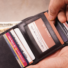 Load image into Gallery viewer, Personalized Genuine Leather Men's Tri Fold Wallet (STYLE ID #11)
