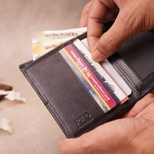 Load image into Gallery viewer, Personalized Genuine Leather Men's Tri Fold Wallet (STYLE ID #11)