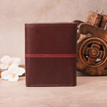 Load image into Gallery viewer, Personalized Genuine Leather Men's Tri Fold Wallet (STYLE ID #11)