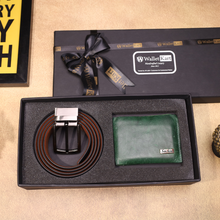 Load image into Gallery viewer, Customised Name Engraved Handcrafted Genuine Leather Wallet with Belt | Customized 2-in-1 Gift Set for Men – Perfect for All Occasions (STYLE ID #23)