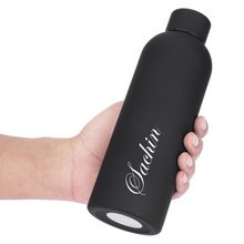 Load image into Gallery viewer, Personalized Leather Name Men's Card Holder Keychain Luggage Tag Travel Wallet Pen and H2GO Bottle