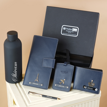 Load image into Gallery viewer, Hand Embossed Customized (5 in 1 ) Leather wallet Gift Combo for Boyfriend Friend Husband Father & Son