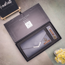 Load image into Gallery viewer, Premium Women’s Gift – Personalized Leather Clutch and Keychain Combo