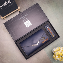 Load image into Gallery viewer, Premium Women’s Gift – Personalized Leather Clutch and Keychain Combo