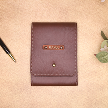 Load image into Gallery viewer, Luxury Personalized Gift – Premium Leather Notepad with Name