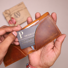 Load image into Gallery viewer, Customized Handcrafted Genuine Leather Men's Wallet, Gift for Boyfriend | Husband ( STYLE ID #23)