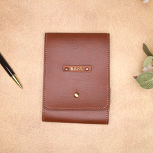 Load image into Gallery viewer, Luxury Personalized Gift – Premium Leather Notepad with Name