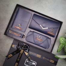 Load image into Gallery viewer, Perfect Personalized Gift for Her – Custom Leather Clutch, Keychain, Passport Holder & Eyewear Case with Name & Charm