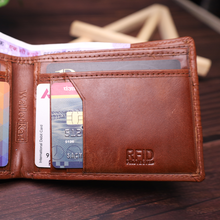 Load image into Gallery viewer, Custom Genuine Leather Men’s Wallet – Personalized Gift for Him STYLE ID #15)