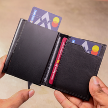 Load image into Gallery viewer, Personalized Genuine Leather Name Men's Metal Card Holder | Customized Gift for All (STYLE ID #20)
