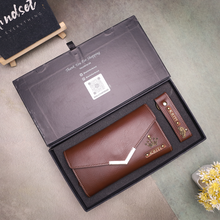 Load image into Gallery viewer, Premium Women’s Gift – Personalized Leather Clutch and Keychain Combo
