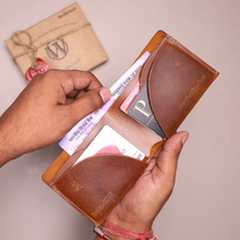 Load image into Gallery viewer, Customized Handcrafted Genuine Leather Men's Wallet, Gift for Boyfriend | Husband ( STYLE ID #23)