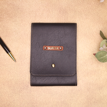 Load image into Gallery viewer, Luxury Personalized Gift – Premium Leather Notepad with Name