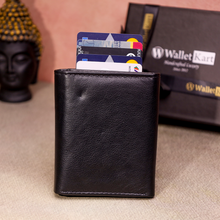 Load image into Gallery viewer, Personalized Genuine Leather Name Men's RFID Protected Smart Metal Card Holder (STYLE ID #20)