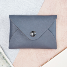 Load image into Gallery viewer, Vegan Leather Slim Travel Card Holder for Men & Women – 6 Card Slots, Button Closure, Ultra-Thin (STYLE ID#39)