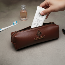 Load image into Gallery viewer, Perfect Gift for corporate & Office – Customized Leather Pouch with Name & Charm