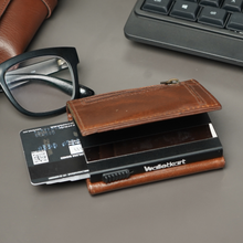 Load image into Gallery viewer, Elegant Genuine Leather Men's Metal Card Holder – Perfect for Professionals (STYLE ID #26)