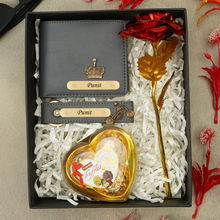 Load image into Gallery viewer, Valentine Personalised Romantic Premium Gift Ensemble For Him With Name & Charm