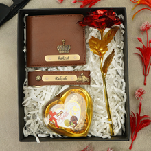 Load image into Gallery viewer, Valentine Personalised Romantic Premium Gift Ensemble For Him With Name & Charm