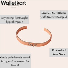 Load image into Gallery viewer, Customized Name Bracelet For Man & Women (Rose Gold Colour)
