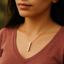 Load image into Gallery viewer, Customized Name 3D Vertical Cuboid Metal Bar Pendant for Boys and Girls
