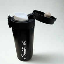 Load image into Gallery viewer, Personalized Vacuum Insulated Stainless Steel Coffee Travel Mug | Black
