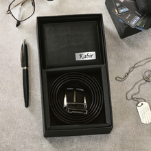 Load image into Gallery viewer, Personalised Wallet & Belt Online | Custom Wallet Gift COMBO for Men (STYLE ID #21)