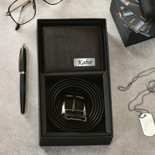 Load image into Gallery viewer, Personalised Wallet & Belt Online | Custom Wallet Gift COMBO for Men (STYLE ID #21)