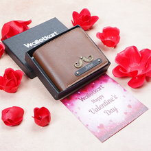 Load image into Gallery viewer, Romantic Valentine for Boyfriend Husband – Personalized Men's Wallet with Name & Charm