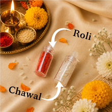 Load image into Gallery viewer, Personalized Wallet & Rudraksha Rakhi Gift Set with Roli & Chawal | Luxury Raksha Bandhan Gift for Brother (Style 15)