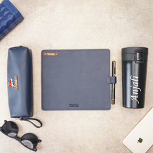 Load image into Gallery viewer, Customised Leather Leather Pouch, Travel Mug,Pen & Mouse Pad | Customized with Name & Charm