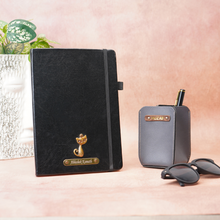 Load image into Gallery viewer, Customised Leather Diary,Pen & Pen Holder | Customized with Name & Charm