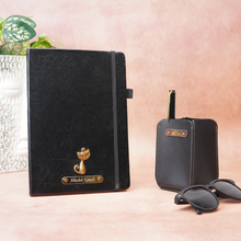 Load image into Gallery viewer, Customised Leather Diary,Pen & Pen Holder | Customized with Name & Charm