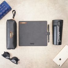Load image into Gallery viewer, Customised Leather Leather Pouch, Travel Mug,Pen & Mouse Pad | Customized with Name & Charm