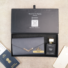 Load image into Gallery viewer, Personalized Clutch with Parfume | Personalized Love Gifts for Girlfriend | Best Custom Gift for Her | Romantic Gifts for Wife with Name | Gift for Wife Birthday