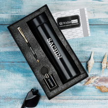 Load image into Gallery viewer, Personalised Men's Bottle, Keychain, Pen Gift Combo