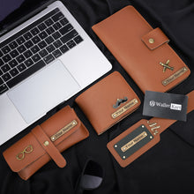 Load image into Gallery viewer, Personalised Men's Wallet, Eyewear case, Luggage Tag & Travel Wallet with Name & Charm
