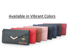 Load image into Gallery viewer, Personalized Leather Name Clutch & Travel Wallet Combo, Women's Gift Combo for Girlfriend, Friend, Wife, Mother & Sister