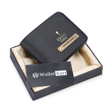 Load image into Gallery viewer, Personalized Men's Wallet with Name & Charm