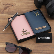 Load image into Gallery viewer, Personalized Couple Passport Cover Combo with Name & Charm