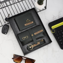 Load image into Gallery viewer, Personalized Men's Wallet, Keychain & Eyewear Case with Name & Charm